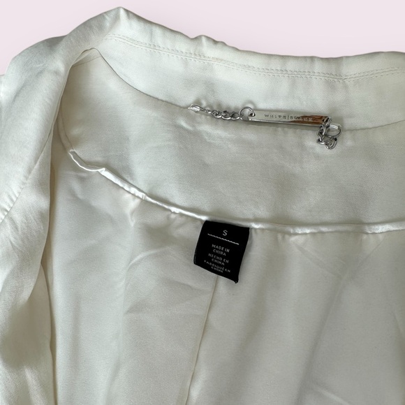 Women’s White House Black Market Cream Long Blazer Vest Duster Size Small - Picture 7 of 13